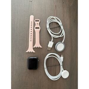 Apple Watch SE Nike Edition 44mm GPS Space Gray + Band & 2 Chargers Bundle